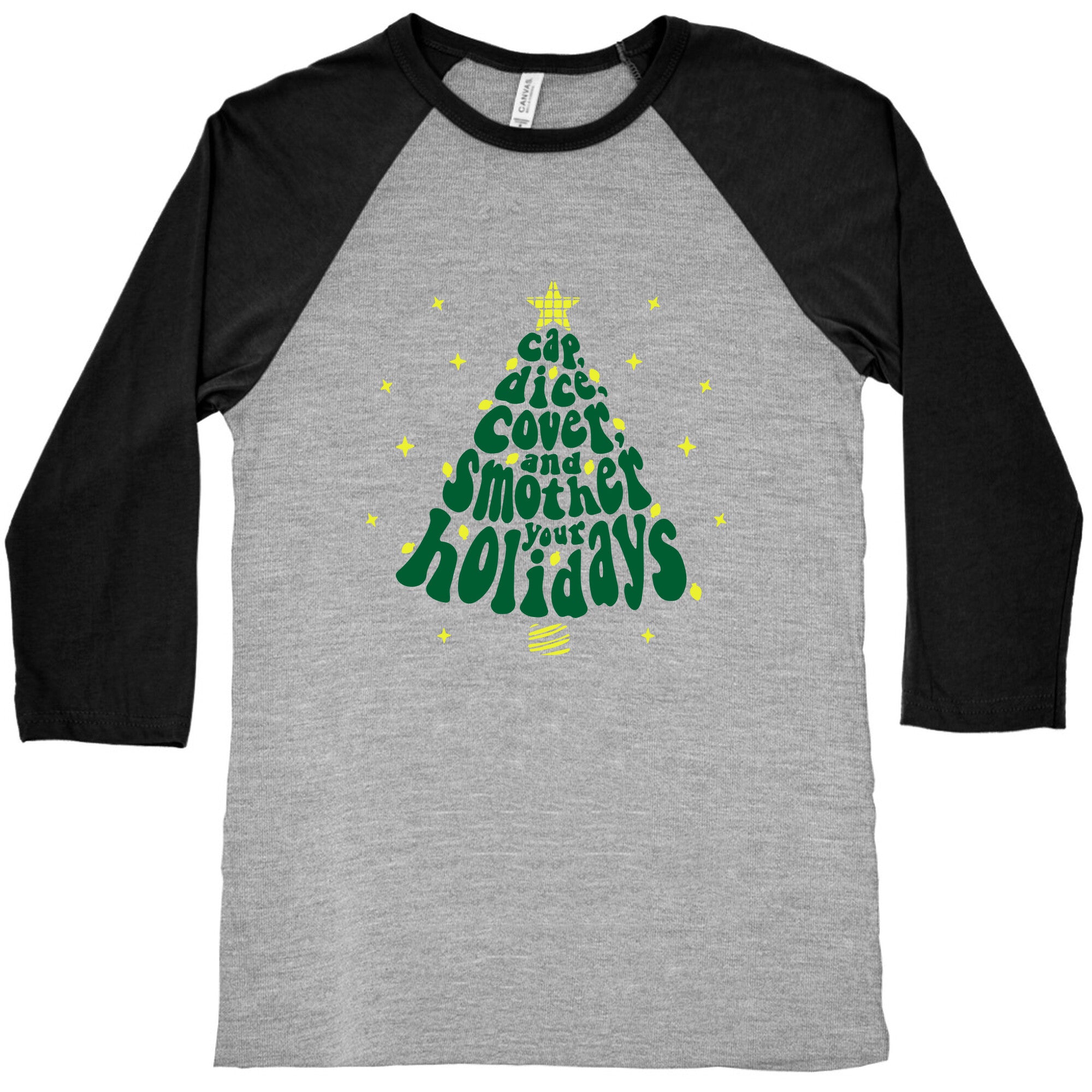 Waffle House Christmas Baseball Tee